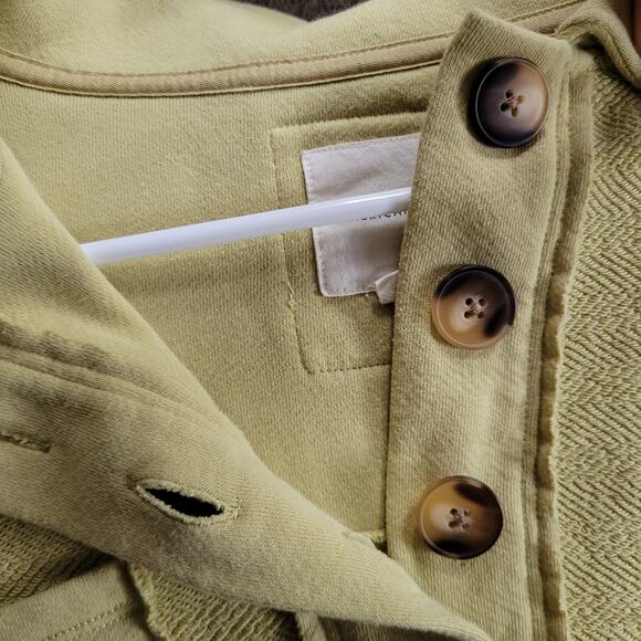 American Eagle AE Women's Large Textured Henly Sweatshirt Green Shirt - Picture 7 of 9